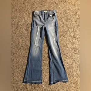 Francesca’s Harper Heritage High Rise Flare Jeans, worn once, size 27
